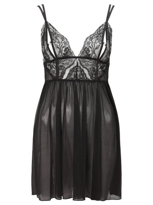 Diamond Heart Chemise Black - Image 5